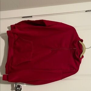 Red Quarter-Zip Pullover
